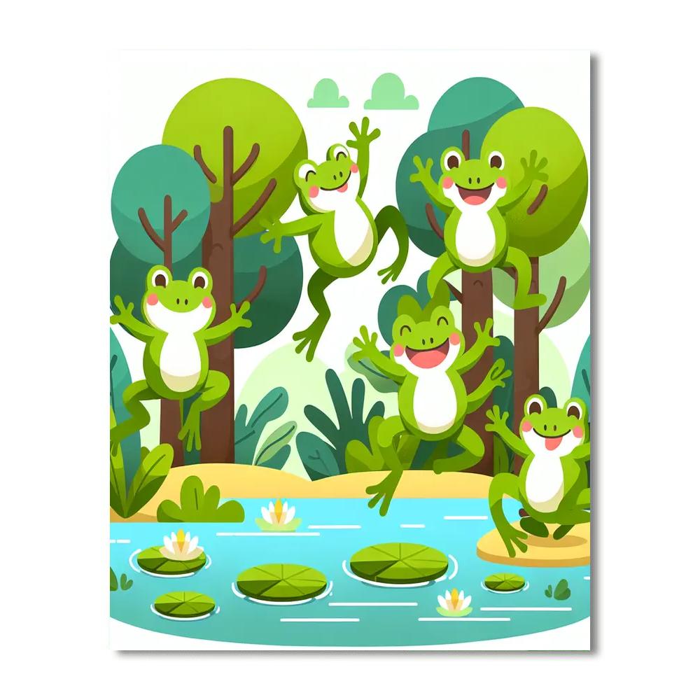 Froggy Forest Fun Numbered Painting Kits