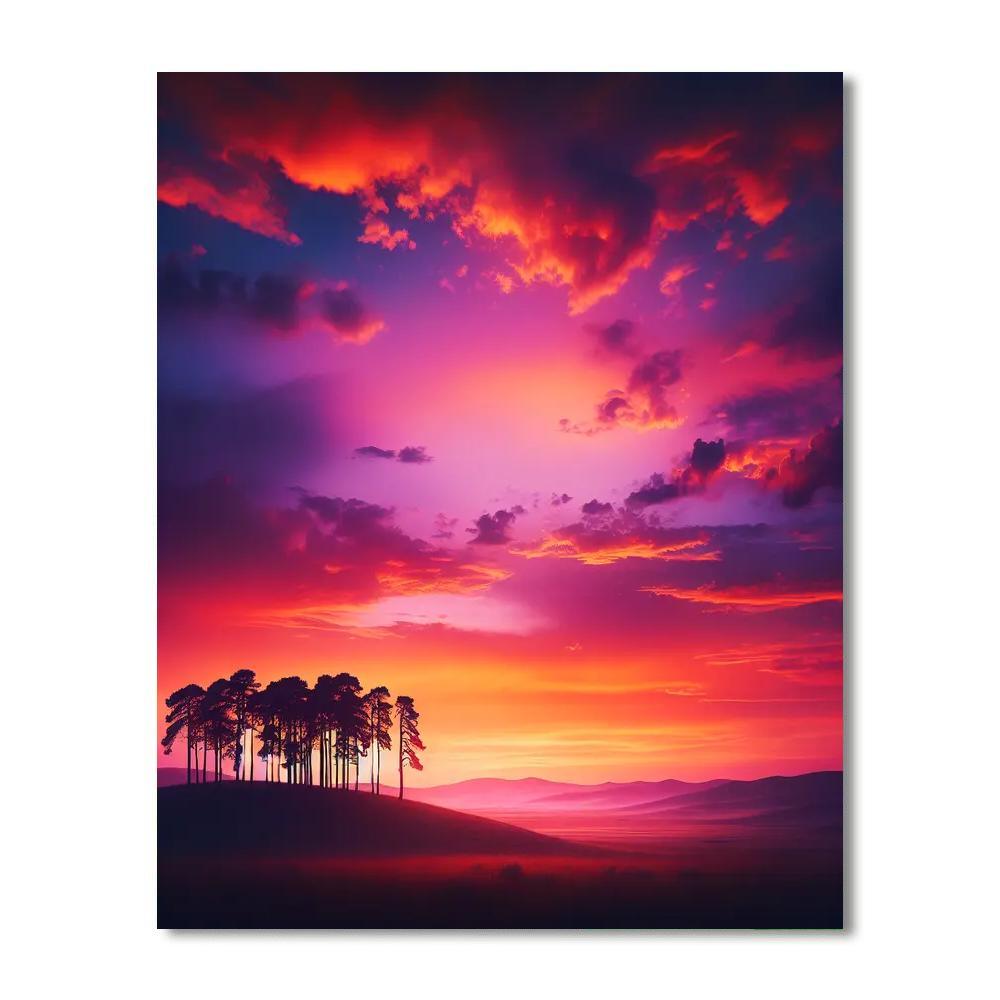 Gorgeous Sunset Silhouettes Paint By Numbers Kits