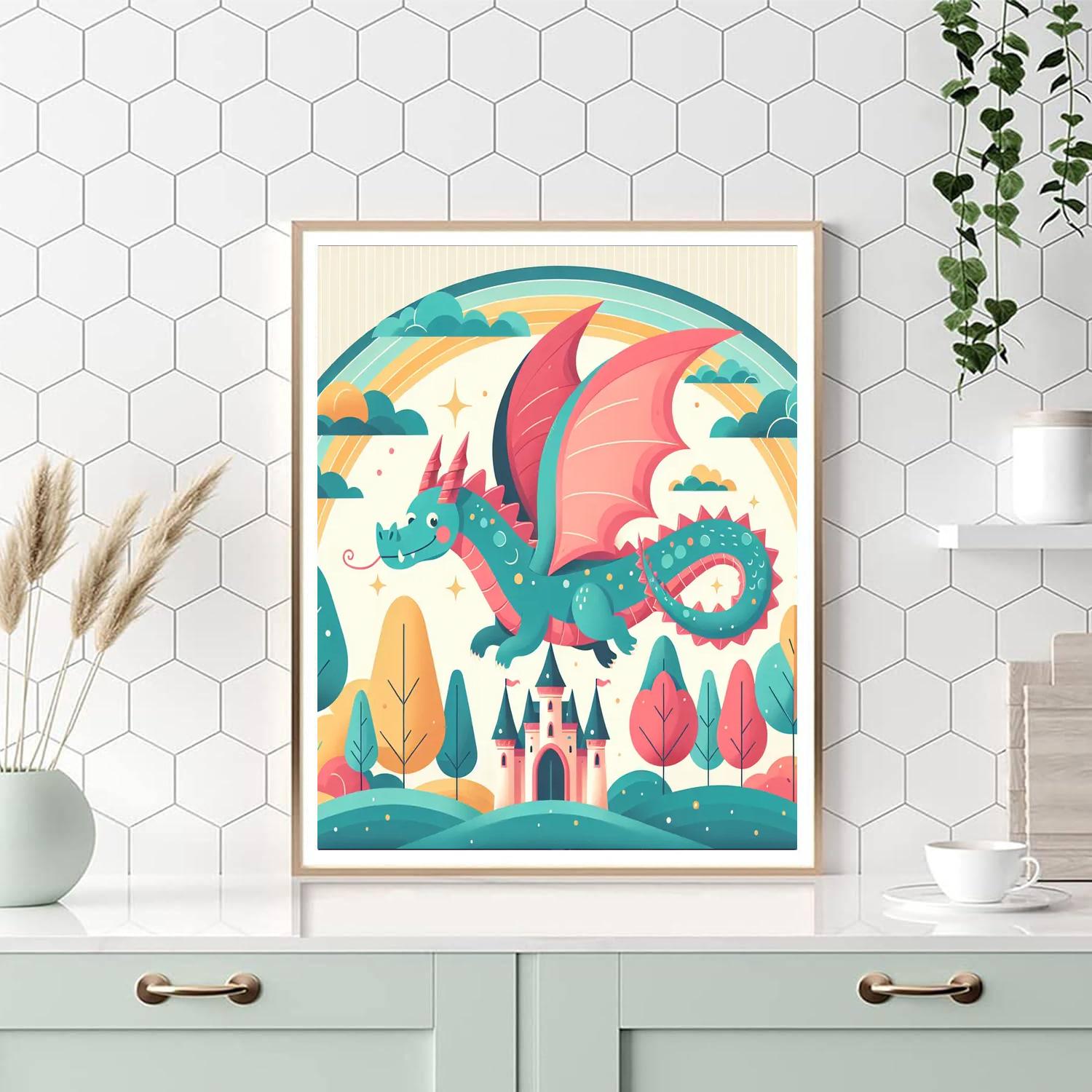 Mysterious Dragonland Paint By Numbers Art