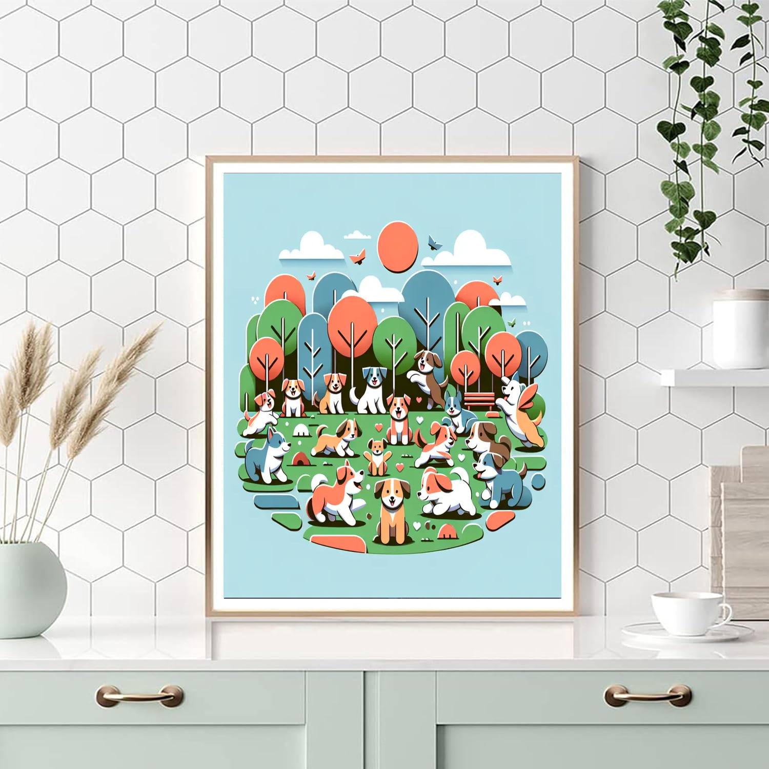 Puppy Playland Number Painting