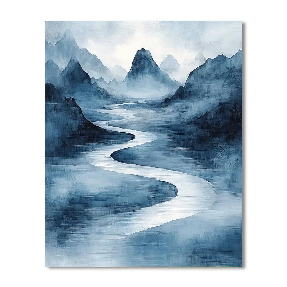 Zhao Mengfu Inspired Whispers Of The River  Paint By Numbers