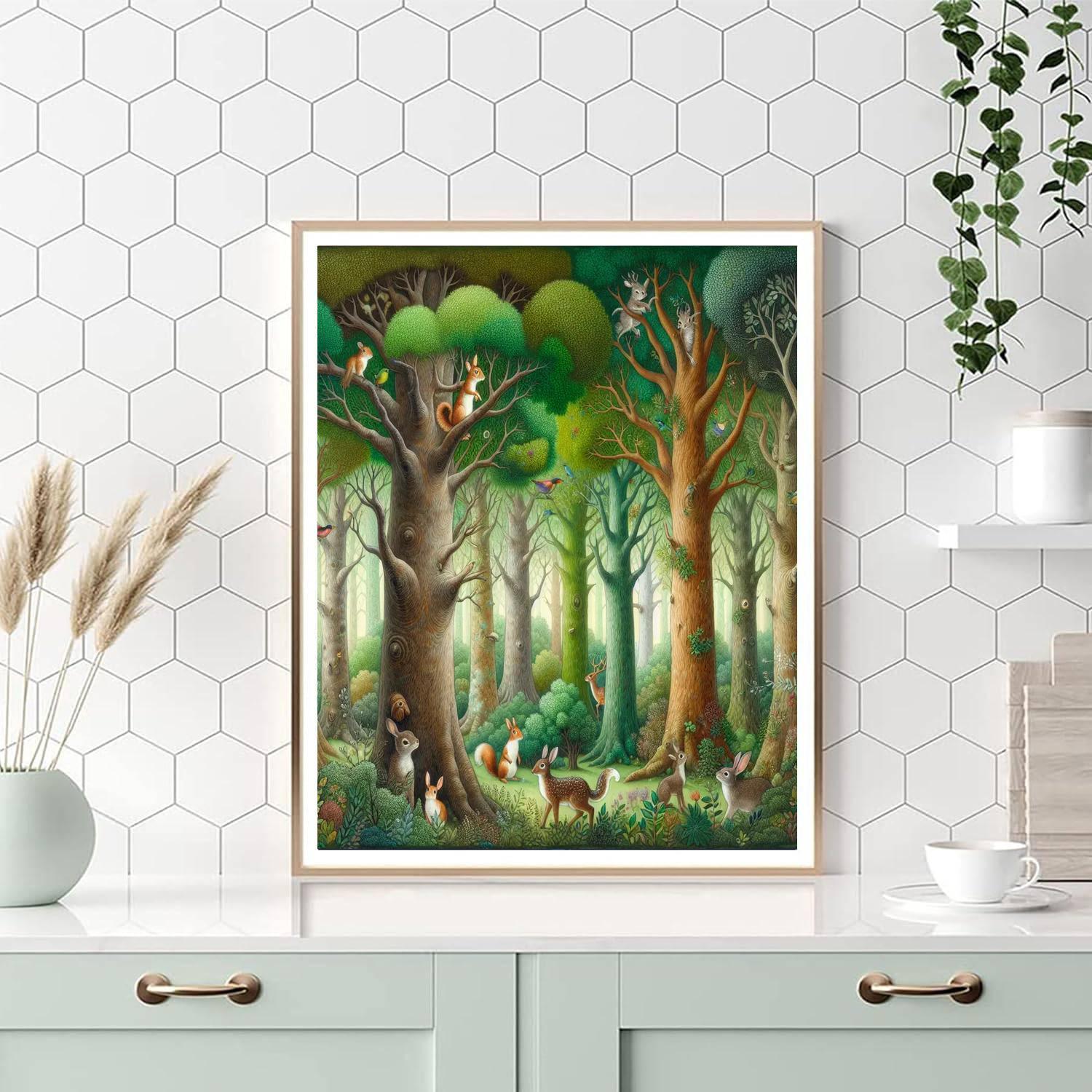 Enchanting Woodland Realm Paint By Numbers Art
