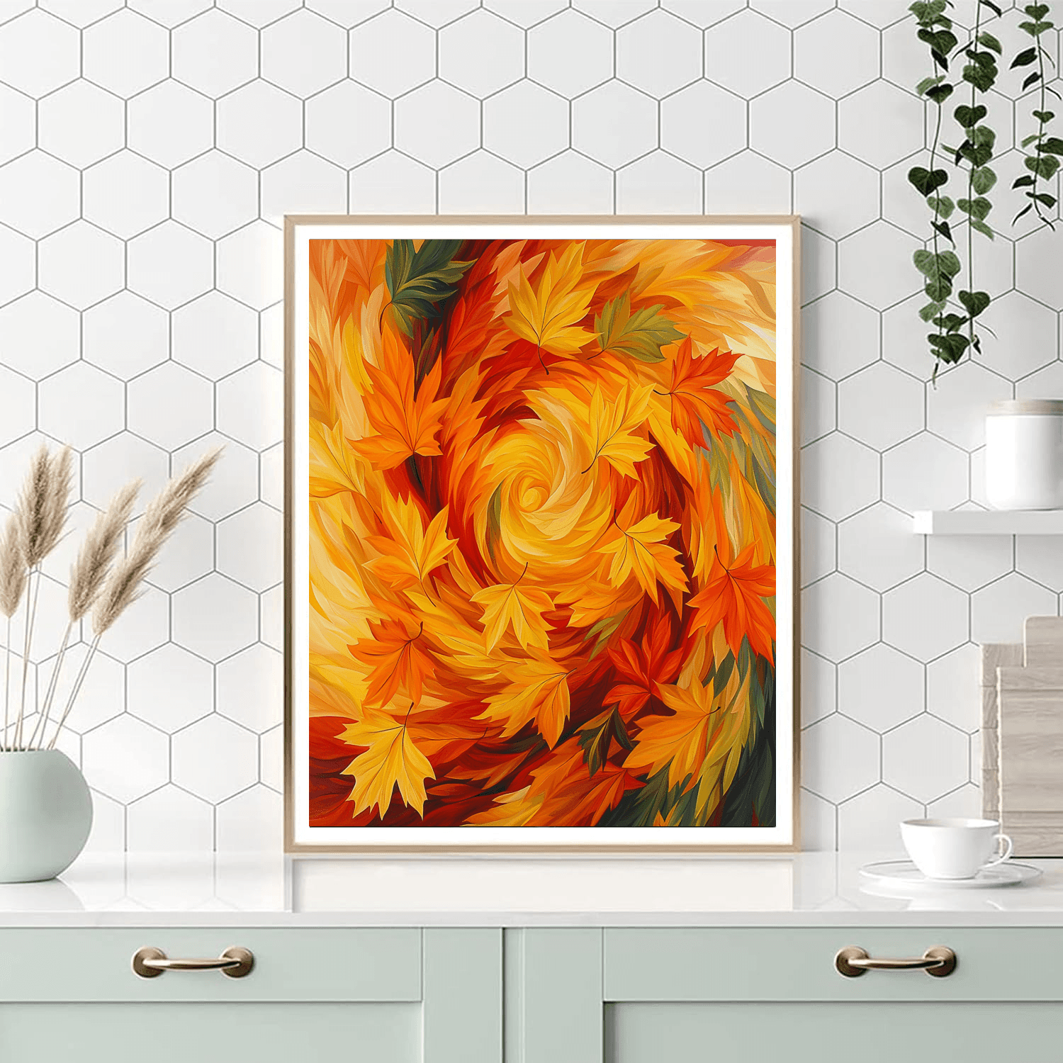 Georgia O'Keeffe Inspired A Dance Of Leaves  Painting By Numbers Kit