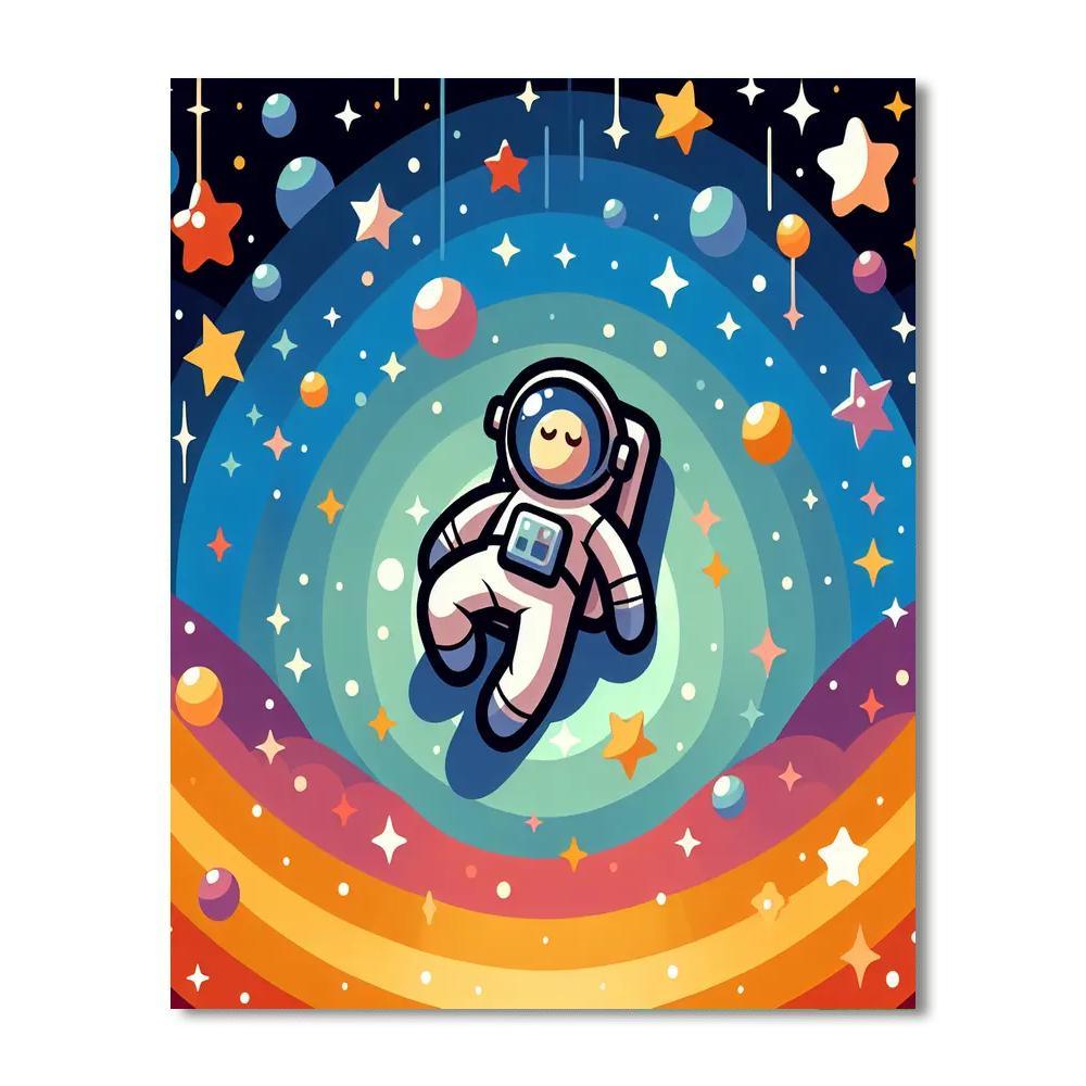 Starry Night Astronaut Painting By Numbers Kit