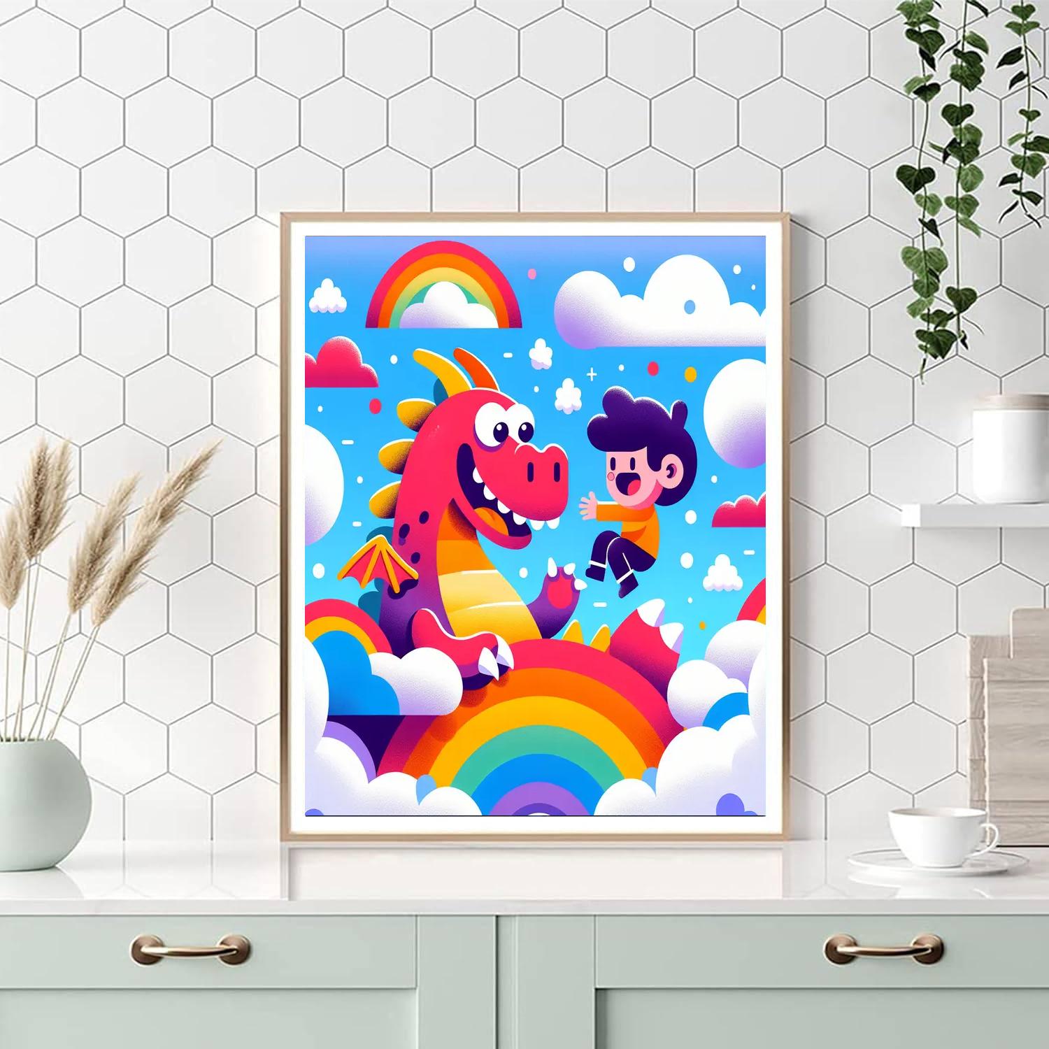 Whimsical Dragon Friends Paint By Numbers