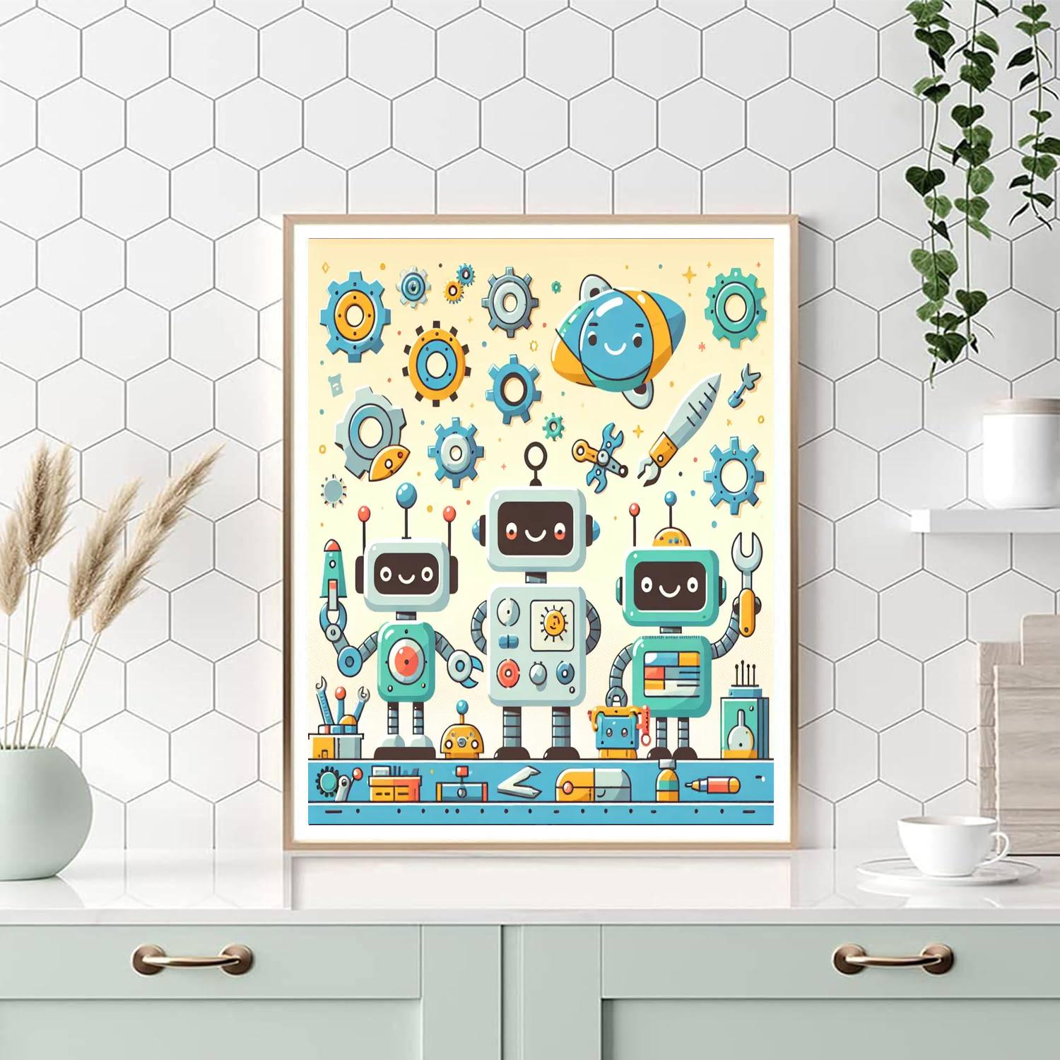 Robot Builders League Numbered Painting Kits
