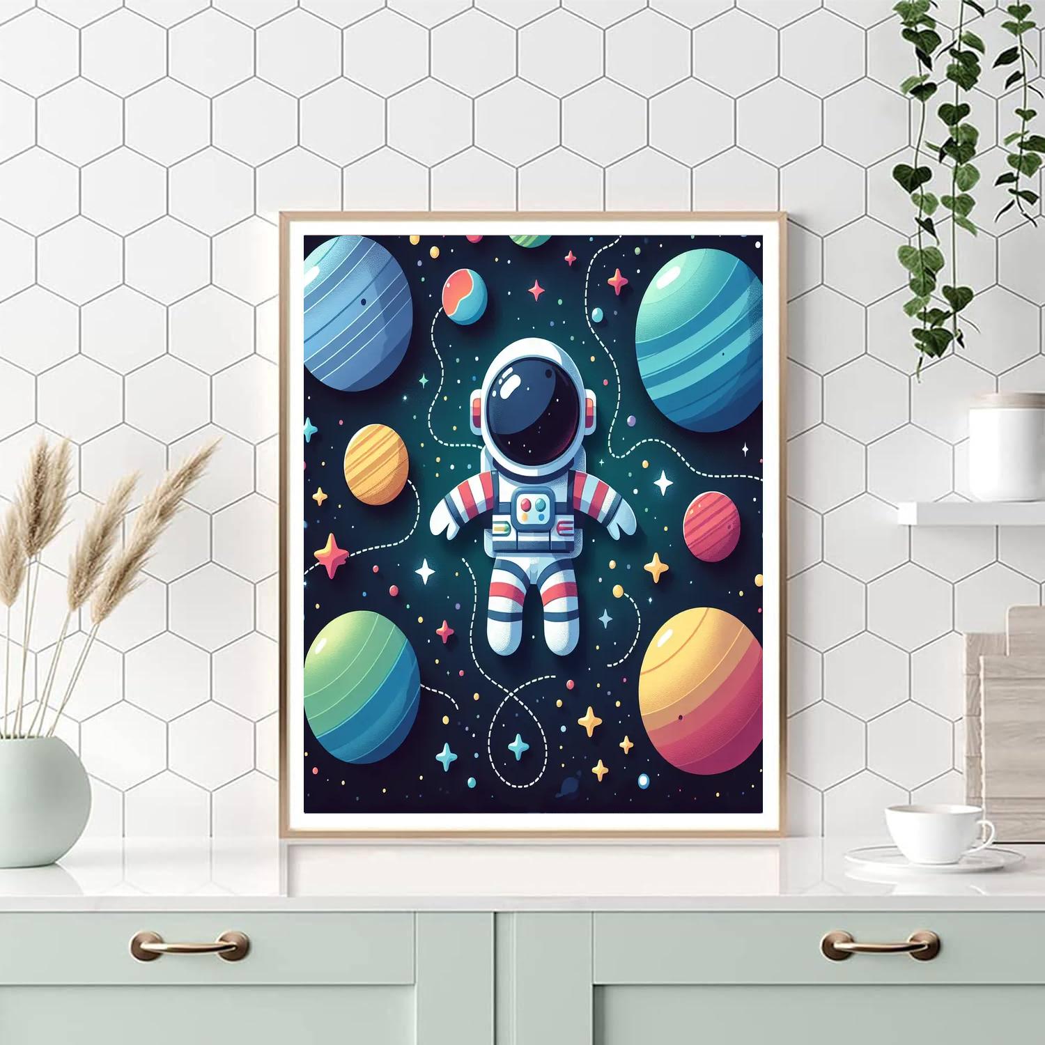 Outer Space Astronaut Numbered Painting Kits
