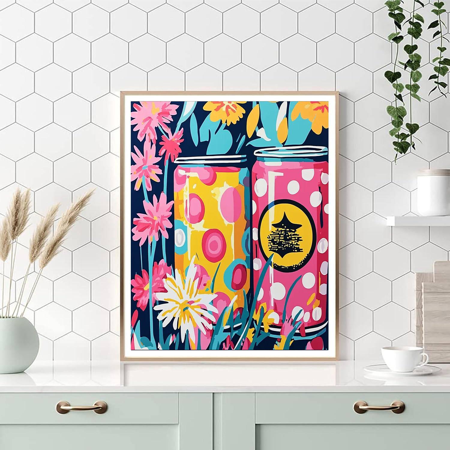 Andy Warhol Inspired Pop Art Candyland  Painting By Numbers Kit