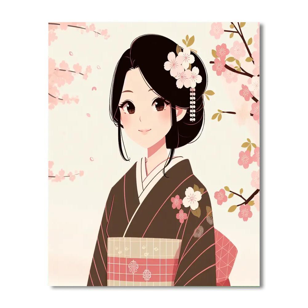 Charming Cherry Blossom Festival Paint By Number