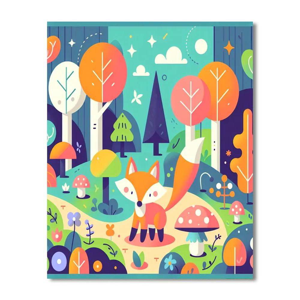 Enchanted Woodland With Fairytale Fox Paint By Numbers Kits