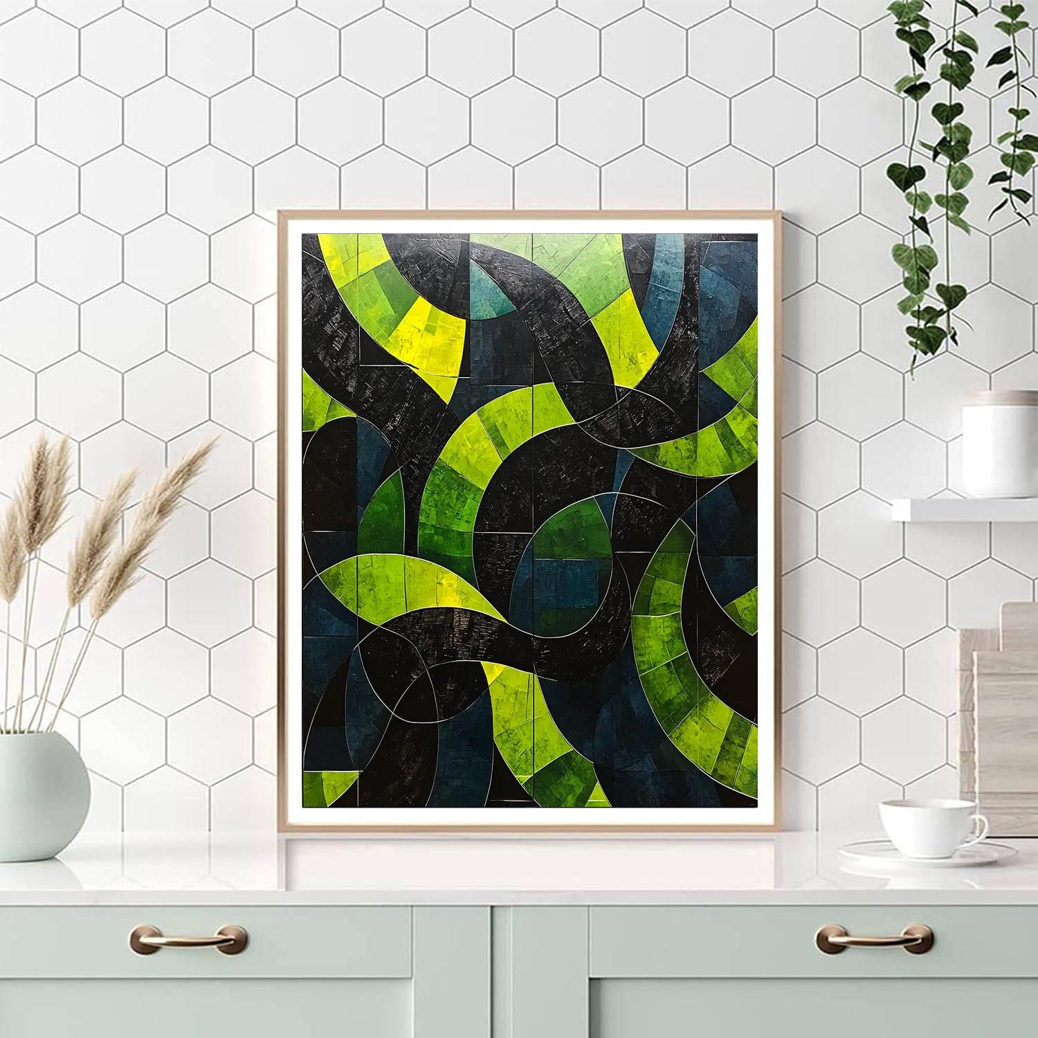 Kazimir Malevich Inspired Quantum Patterns  Numbered Painting Kits