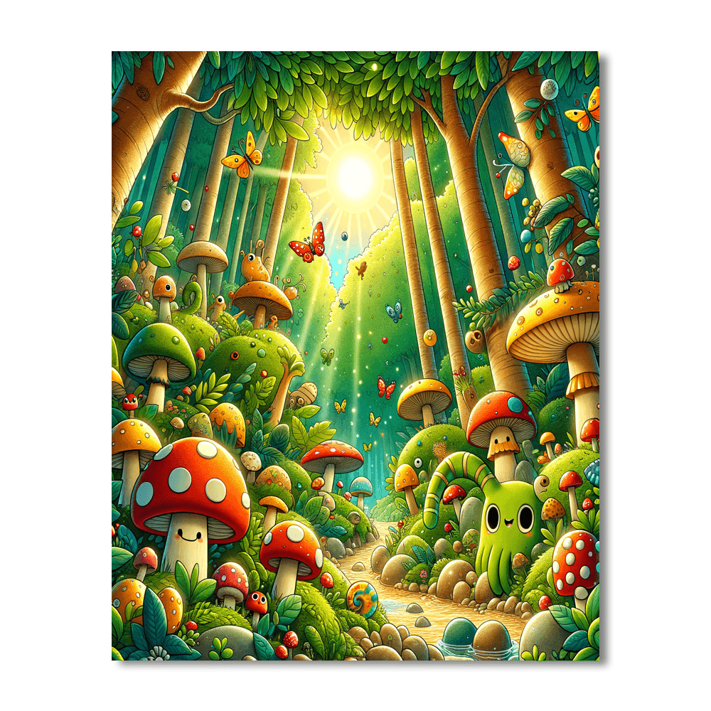 Charming Woodland Glade Numbered Painting Kits