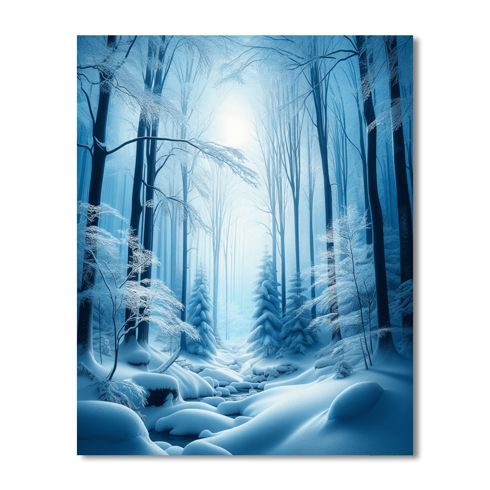 Enchanting Winter Forest Painting By Numbers Kit