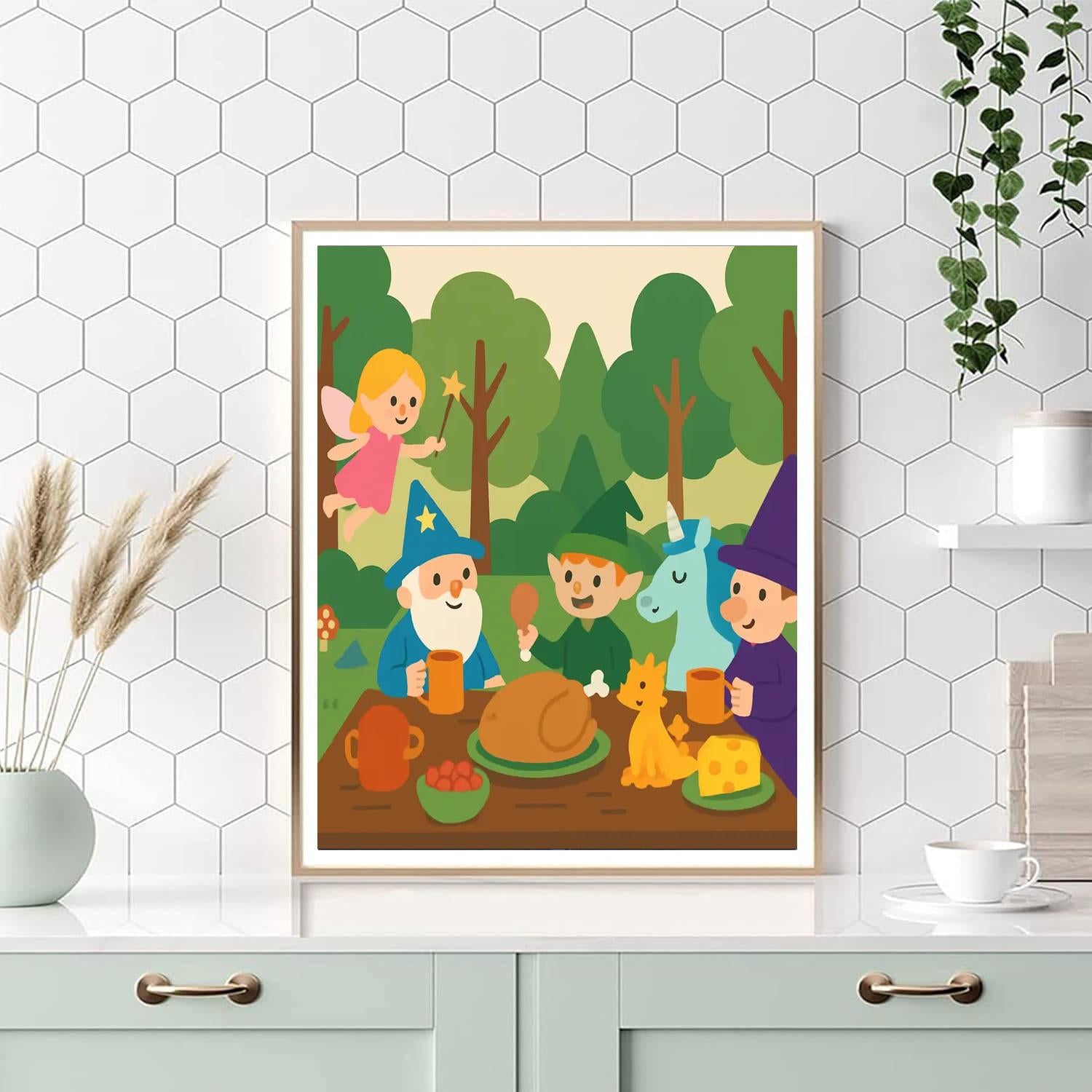 Wizard's Forest Feast Number Painting