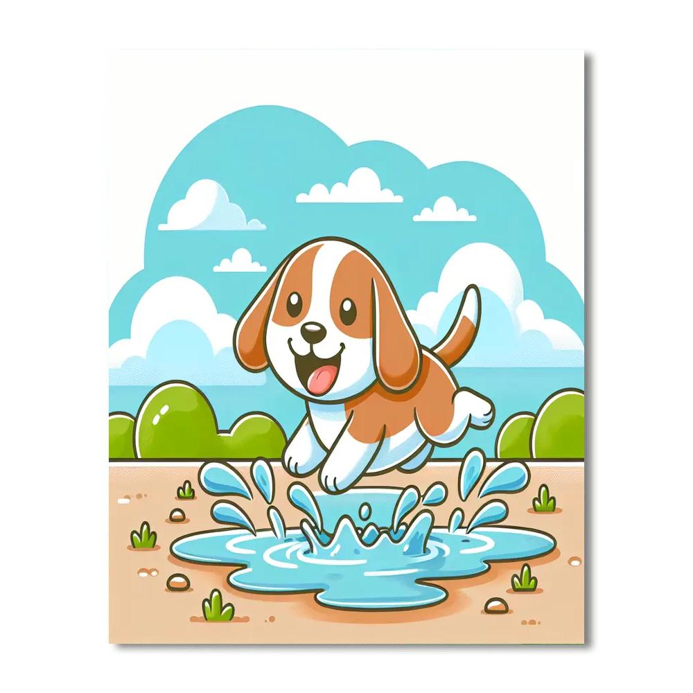 Bubbly Beagle DIY Paint By Numbers