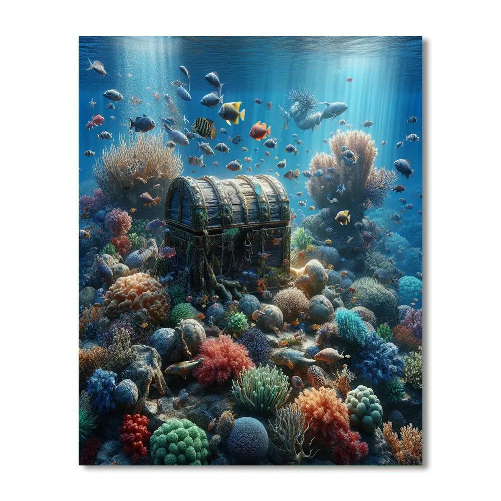 Oceanic Treasure Dive Paint By Color