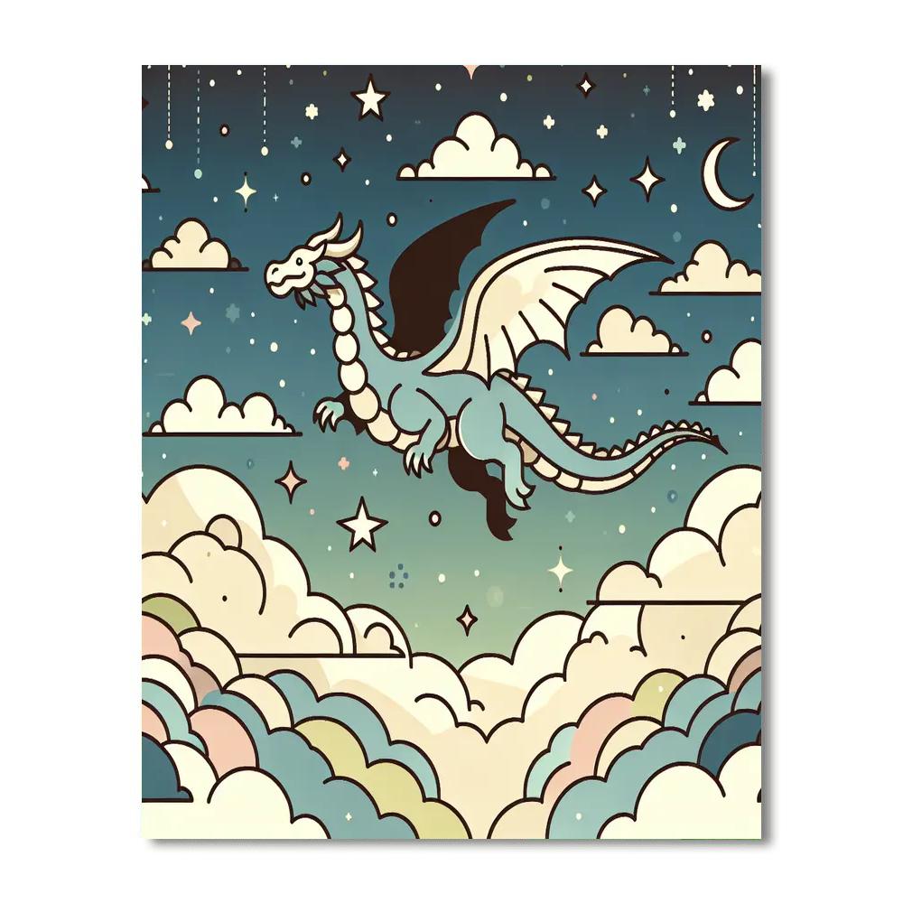 Dragon's Dreamscape Paint By Numbers Art