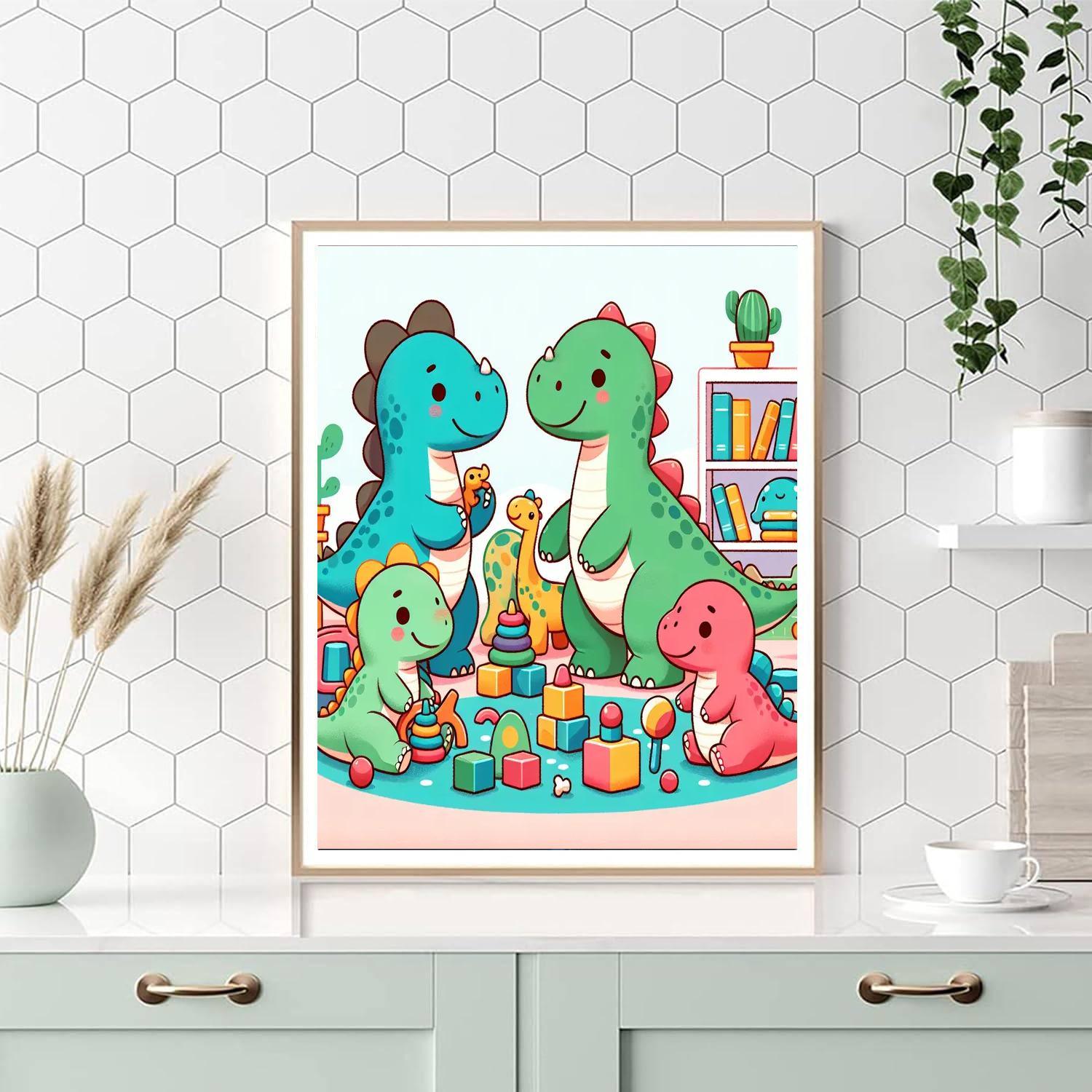Adventurous Dino Daycare Numbered Painting Kits