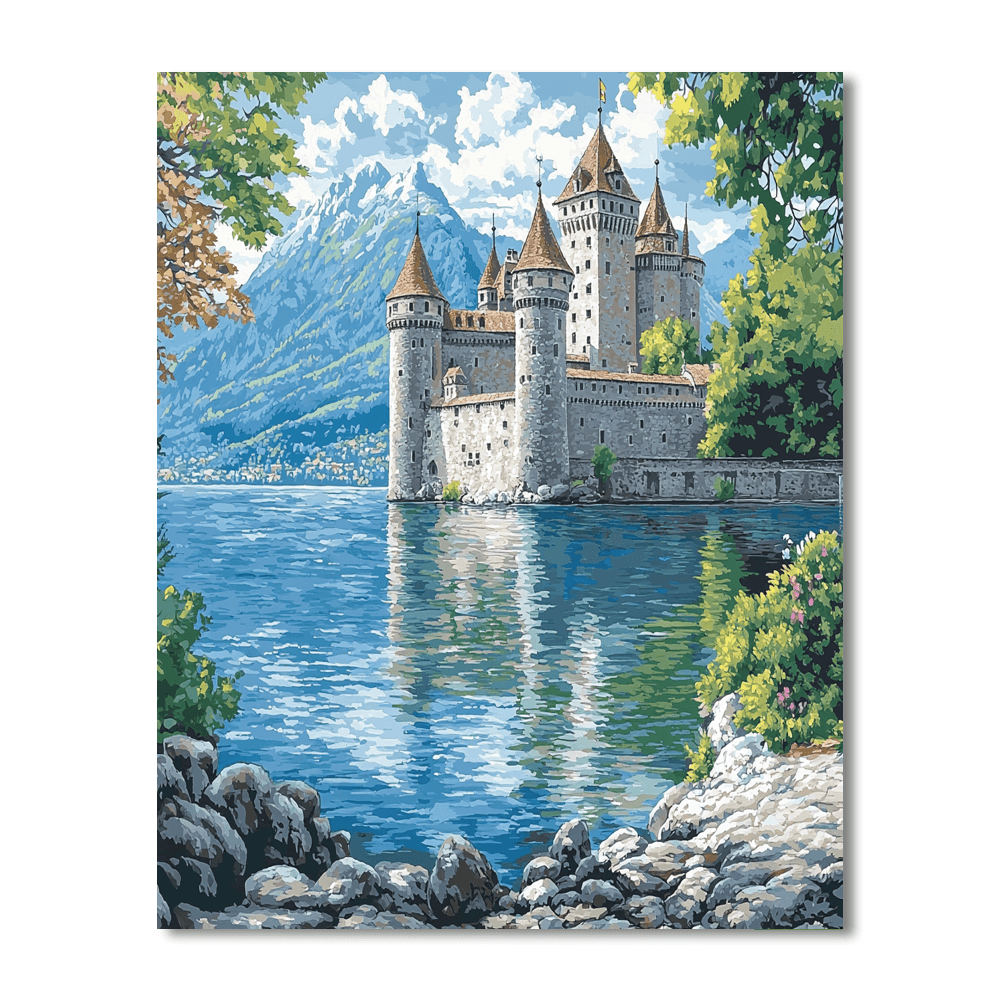 Chillon Castle - Montreux Numbered Painting Kits