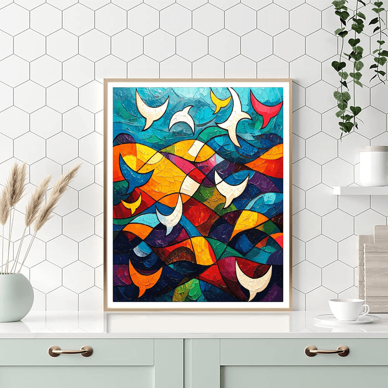 Pablo Picasso Inspired Picasso's Oceanic Odyssey  Paint By Numbers Art