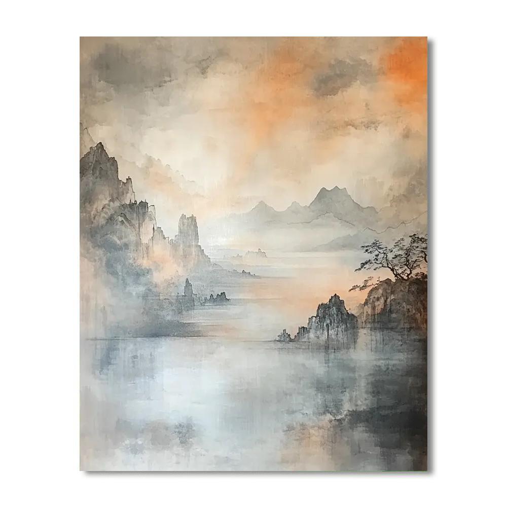 Zhao Mengfu Inspired Balance Of Elements  Paint By Color