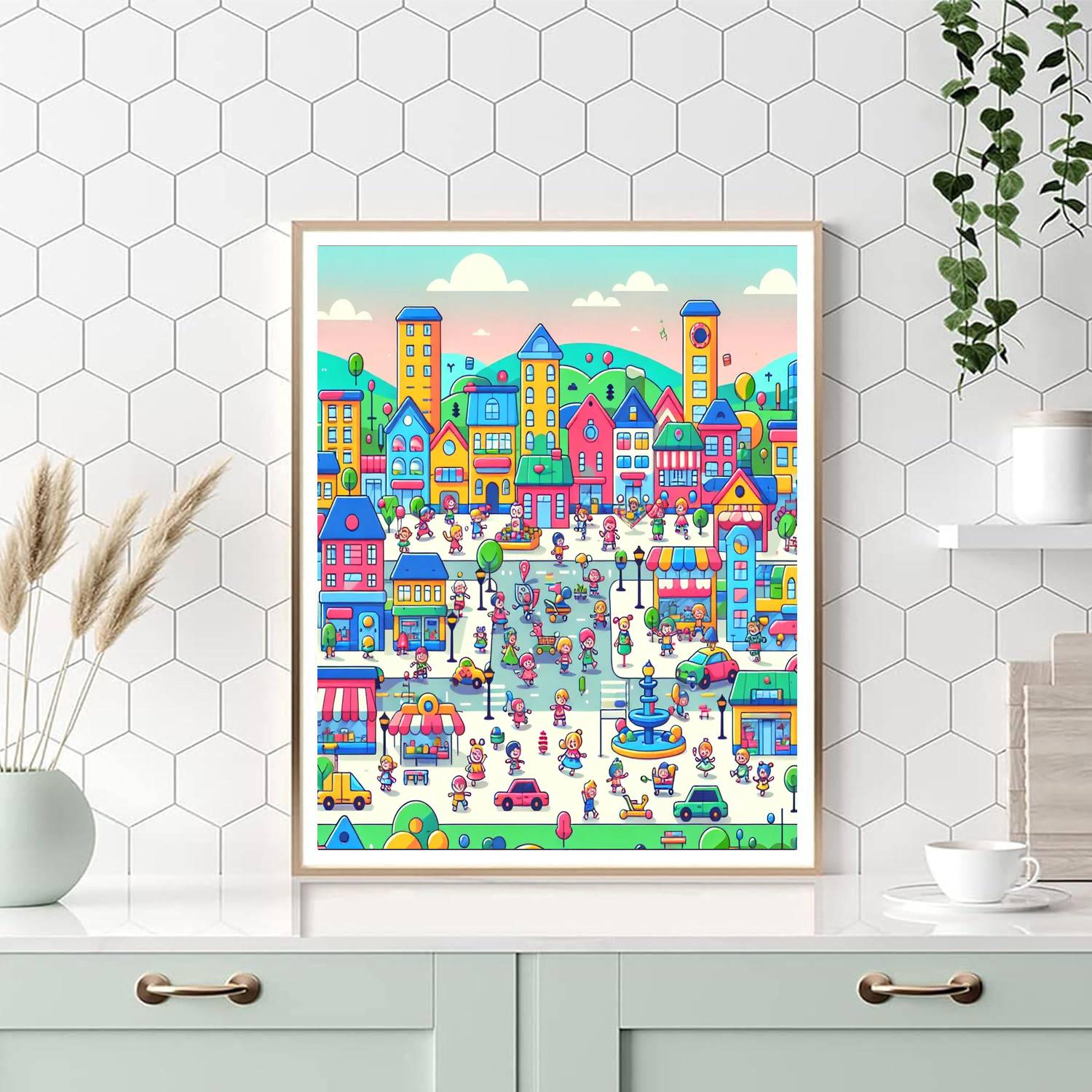 Funky Town Paint By Numbers Art