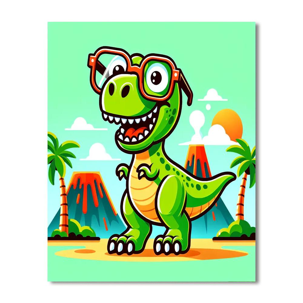 Witty T-rex Paint By Numbers