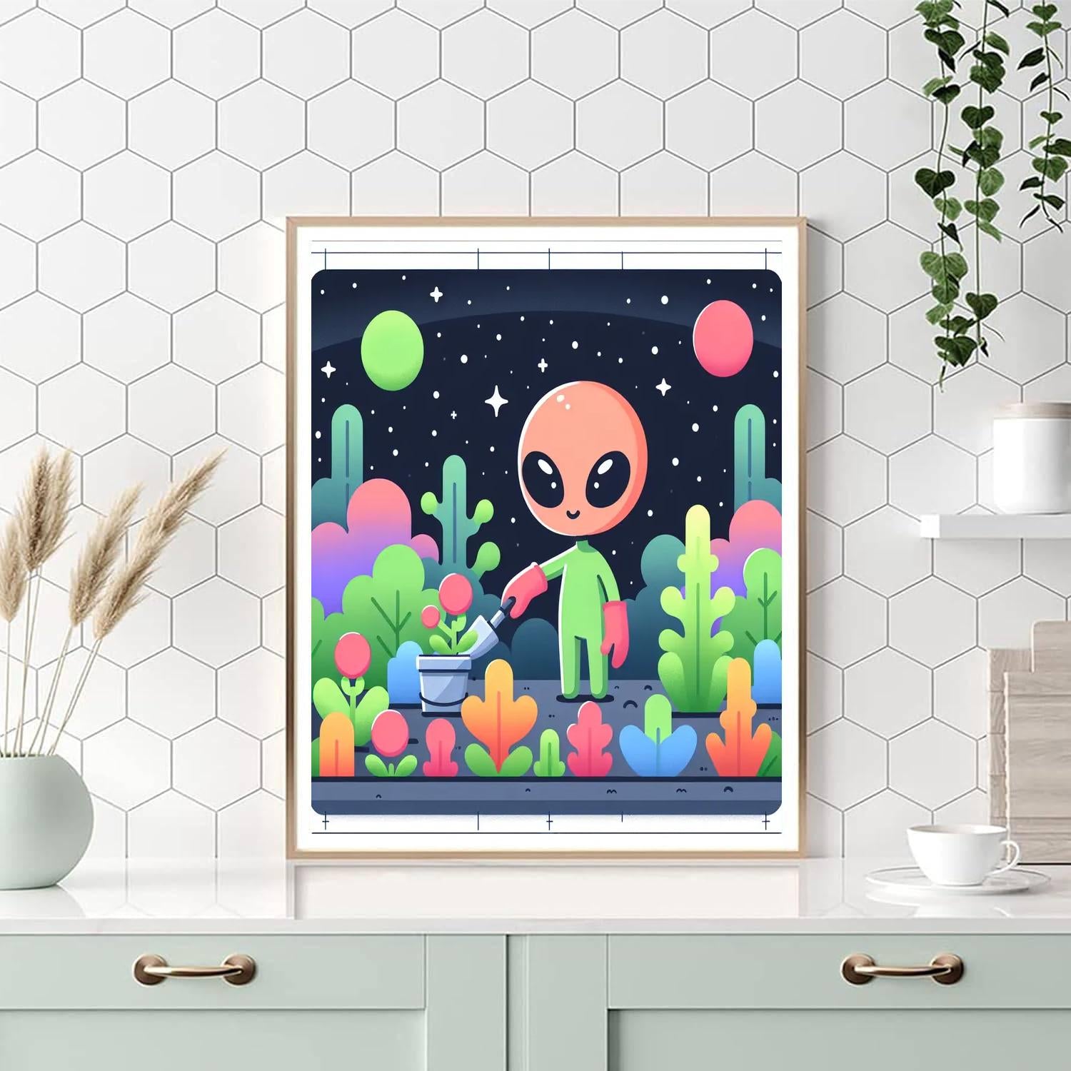 Alien Garden Number Painting