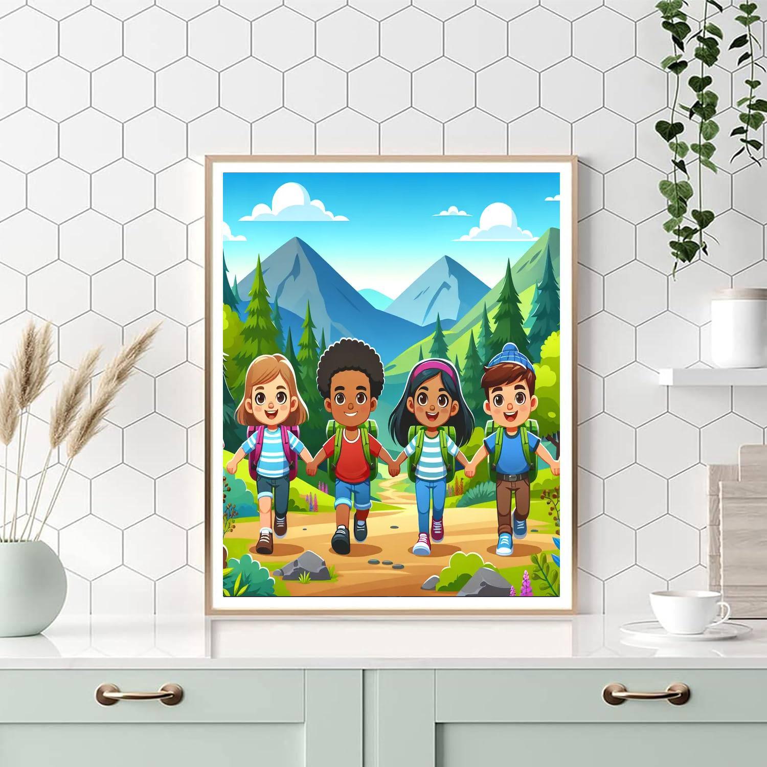 Mountain Hike Journey Paint By Number