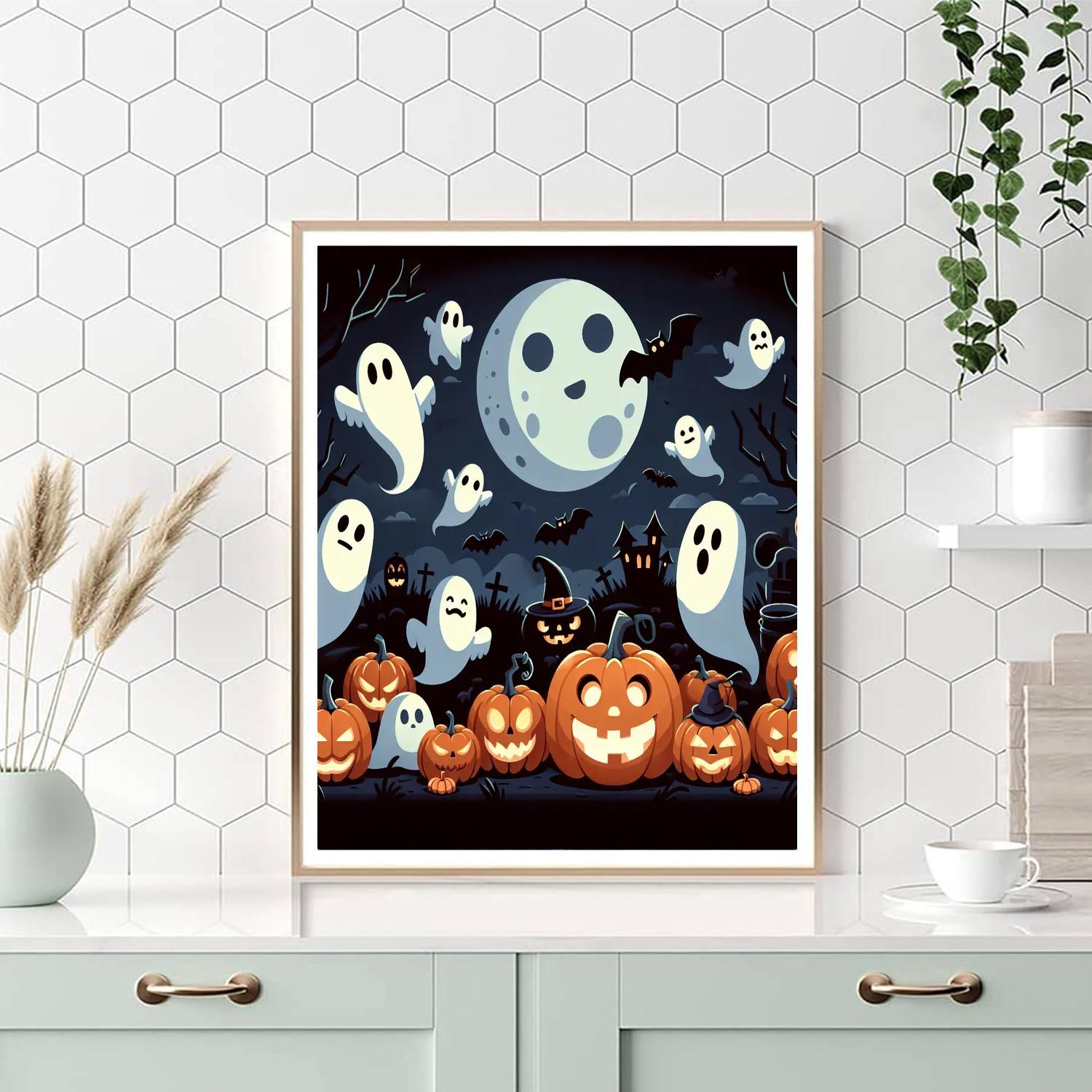 Spooky Halloween Night Numbered Painting Kits