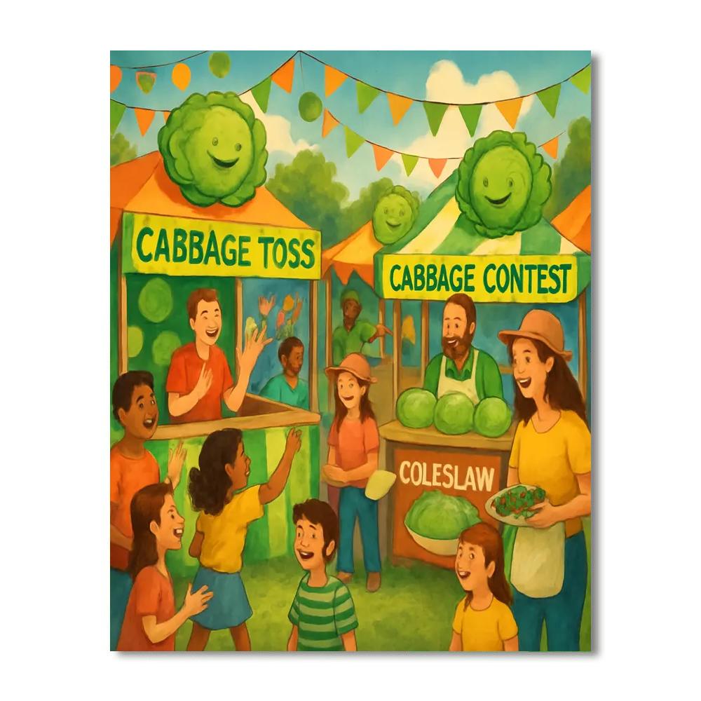 Cabbage Patch Festival - Usa Number Painting