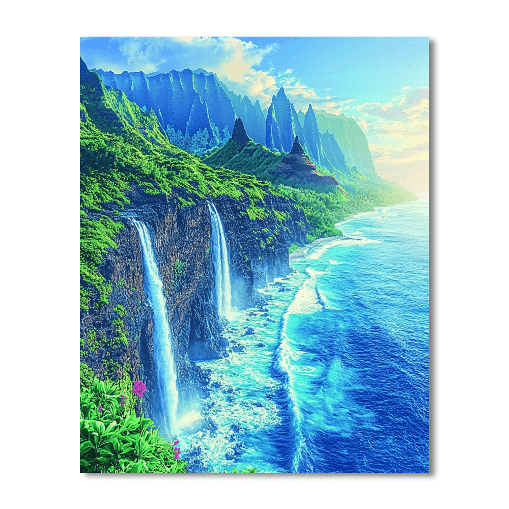 Kauai's Na Pali Coast Numbered Painting Kits
