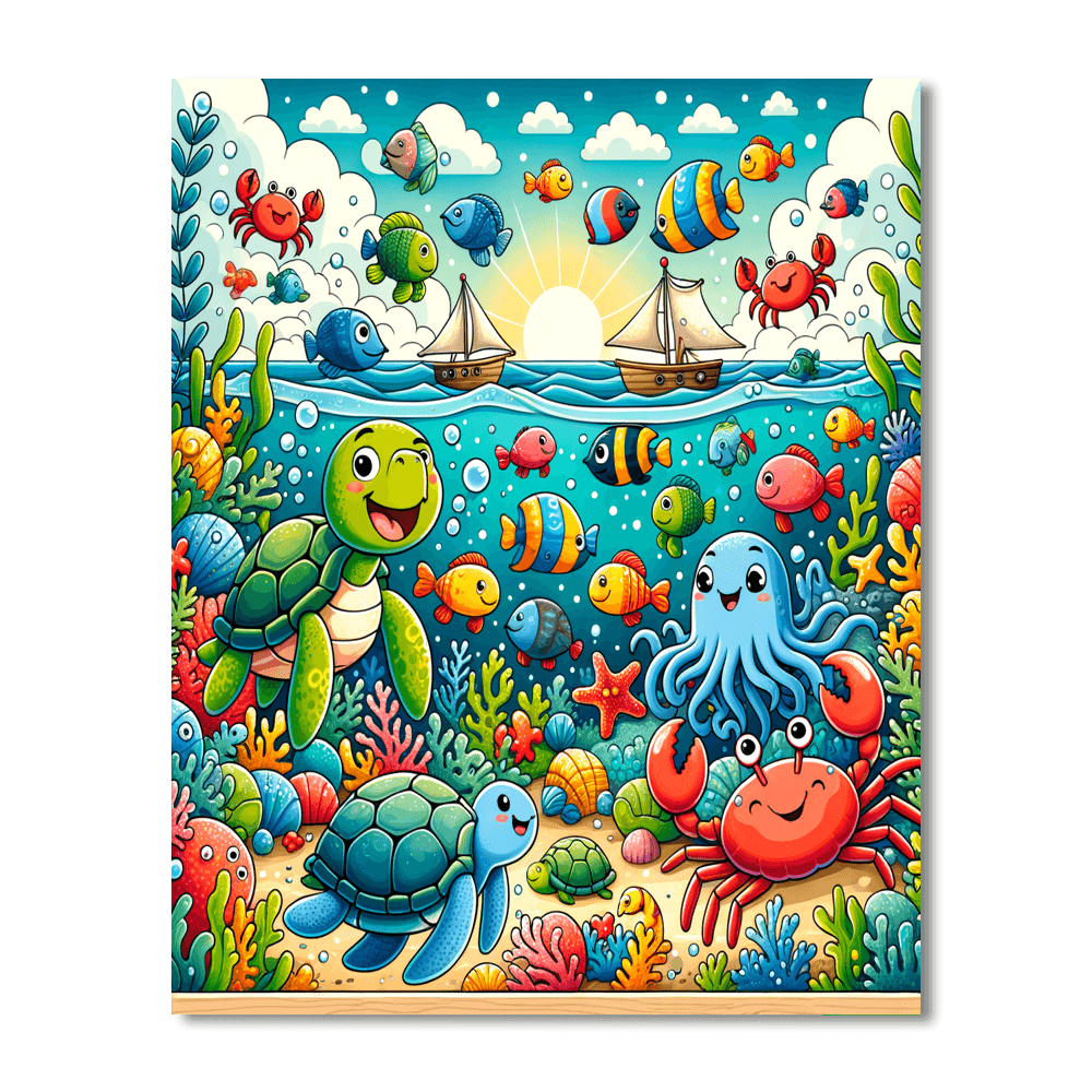 Under The Sea Party Painting By Numbers Kit