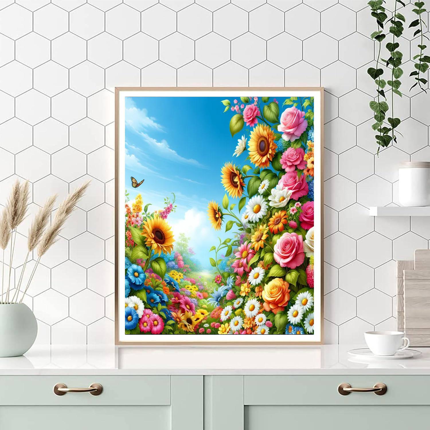 Bright Summer Garden Numbered Painting Kits