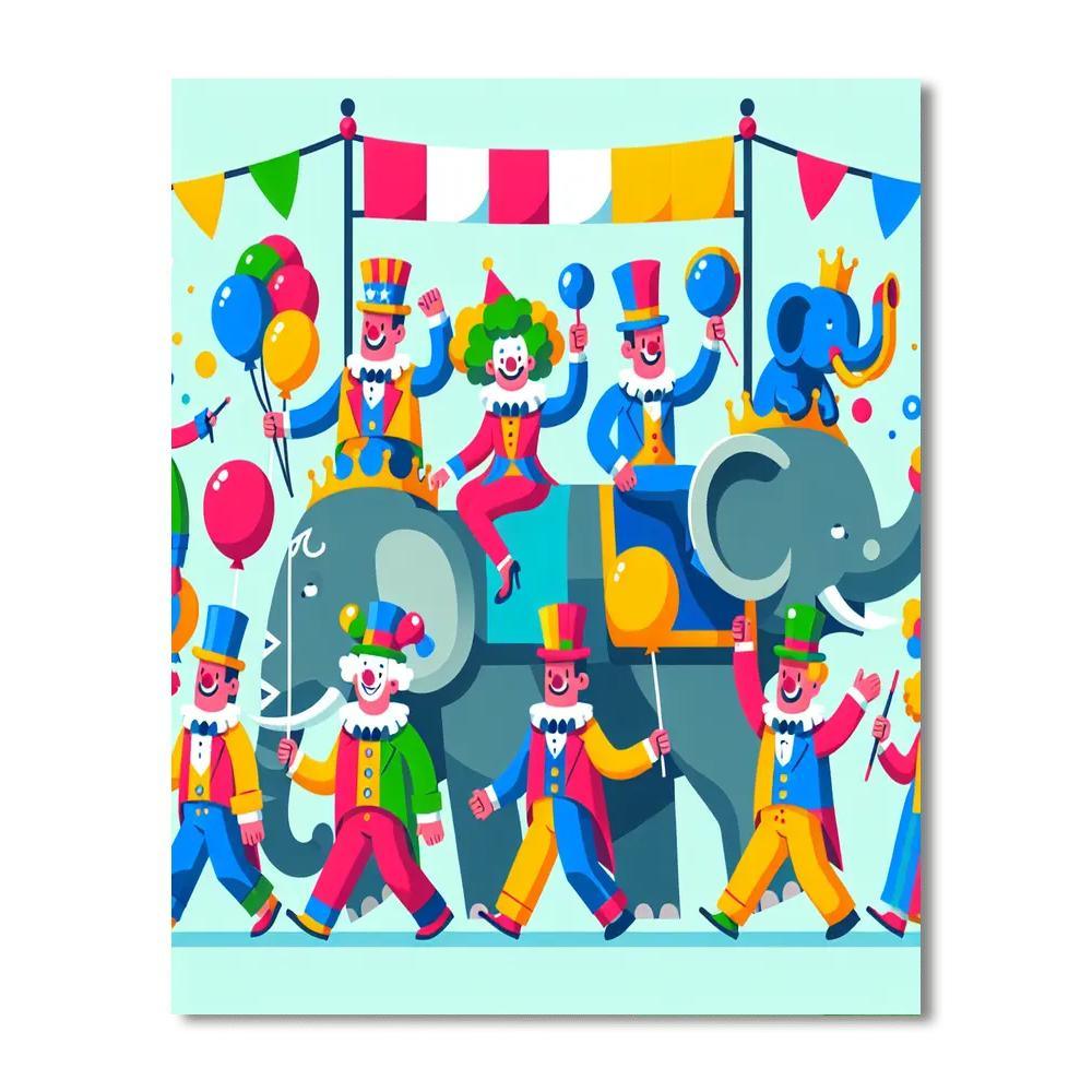 Circus Parade Paint By Numbers Art