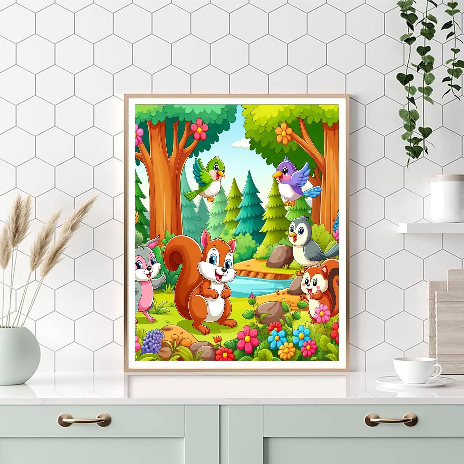 Friendly Forest Folk Number Painting