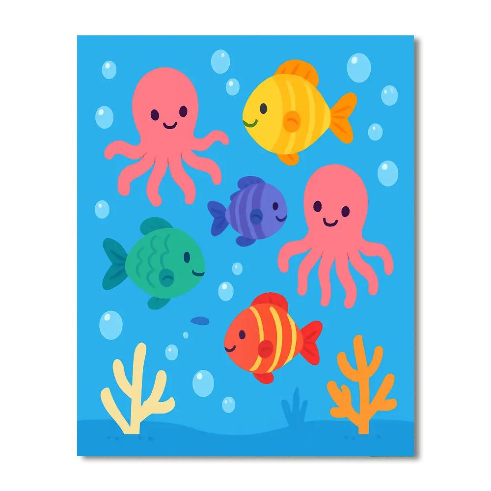 Underwater Bubble Adventure Paint By Numbers Kits