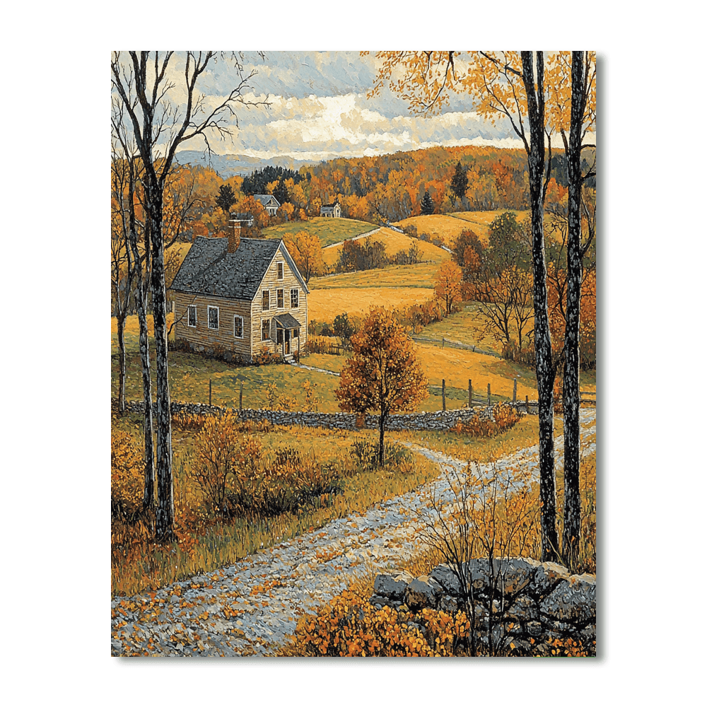 Andrew Wyeth Inspired Charming Rural Homestead  Paint By Numbers Kits