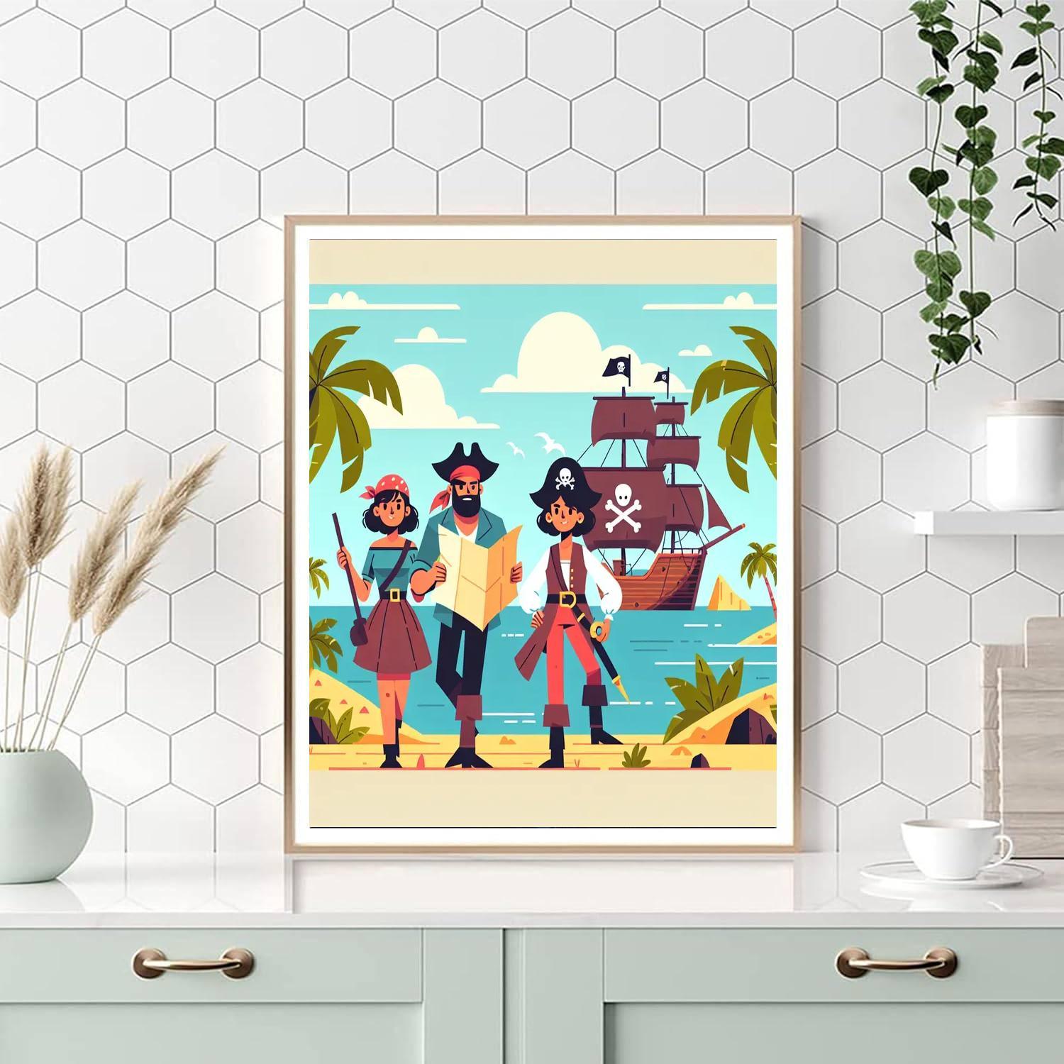Pirate Island Expedition Painting By Numbers Kit