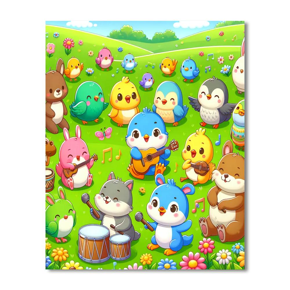 Musical Meadow Melody Paint By Numbers Art