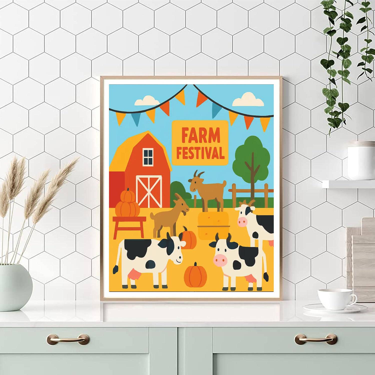 Happy Farm Festival Painting Number Kit