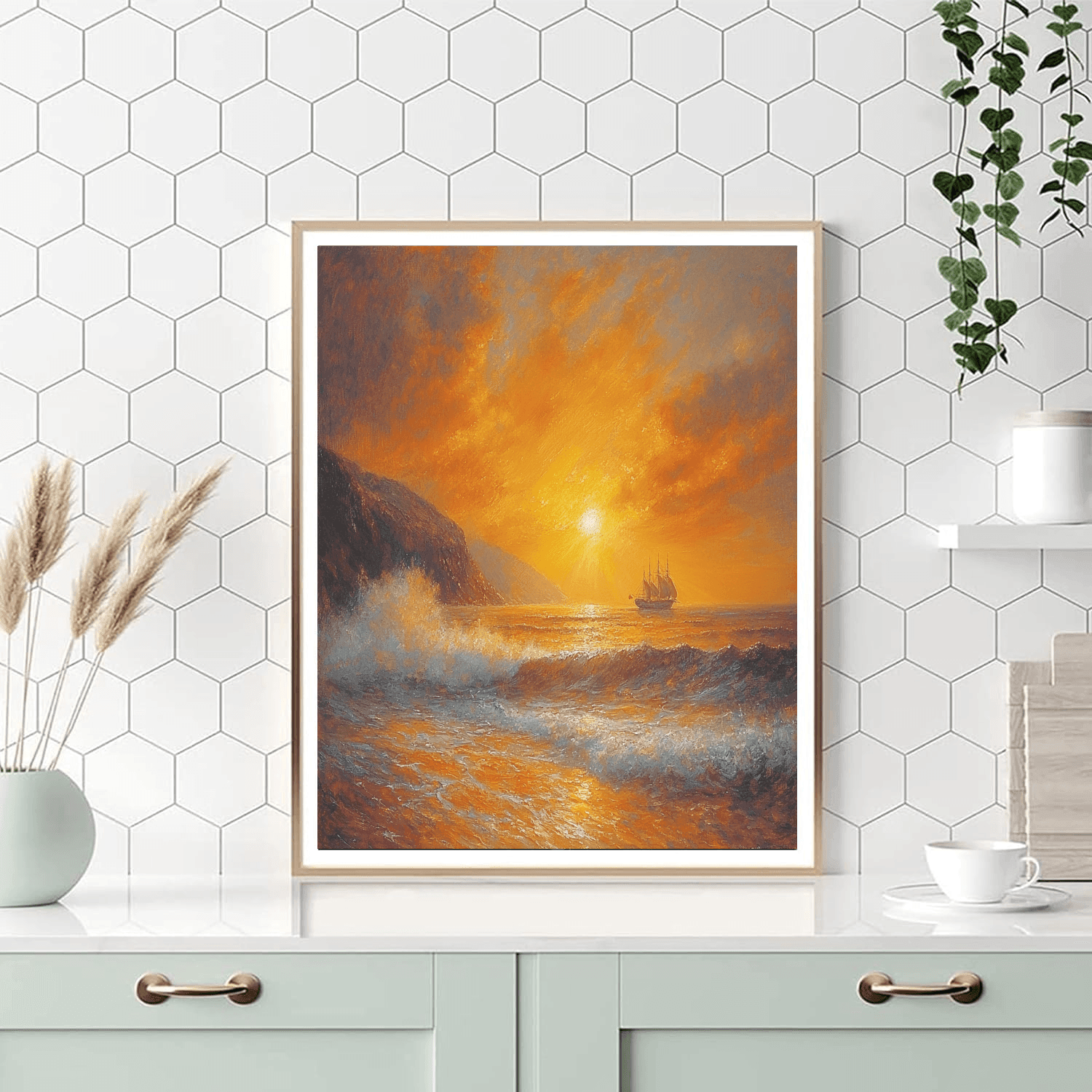 J.M.W. Turner Inspired Vibrant Horizon  Painting By Numbers Kit