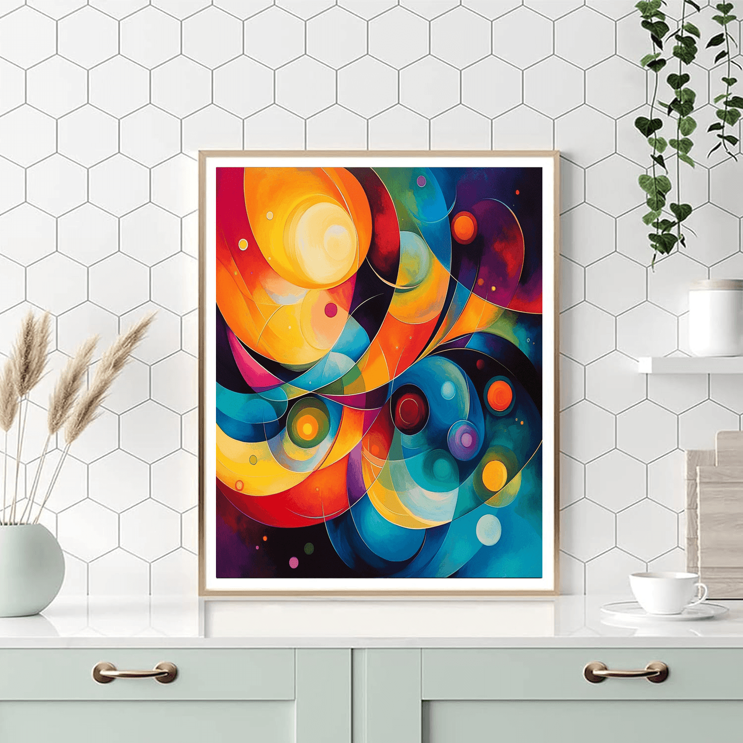 Wassily Kandinsky Inspired Harmony Of Shapes  Paint By Color