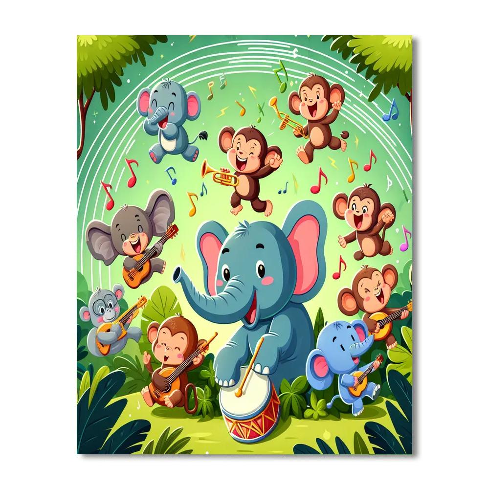 Jungle Jamboree Jubilee Numbered Painting Kits