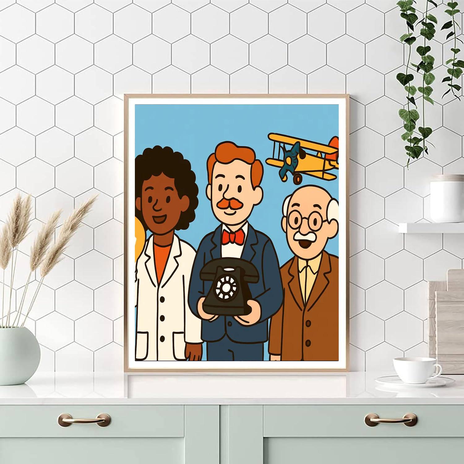 Famous Inventors Paint By Numbers Art