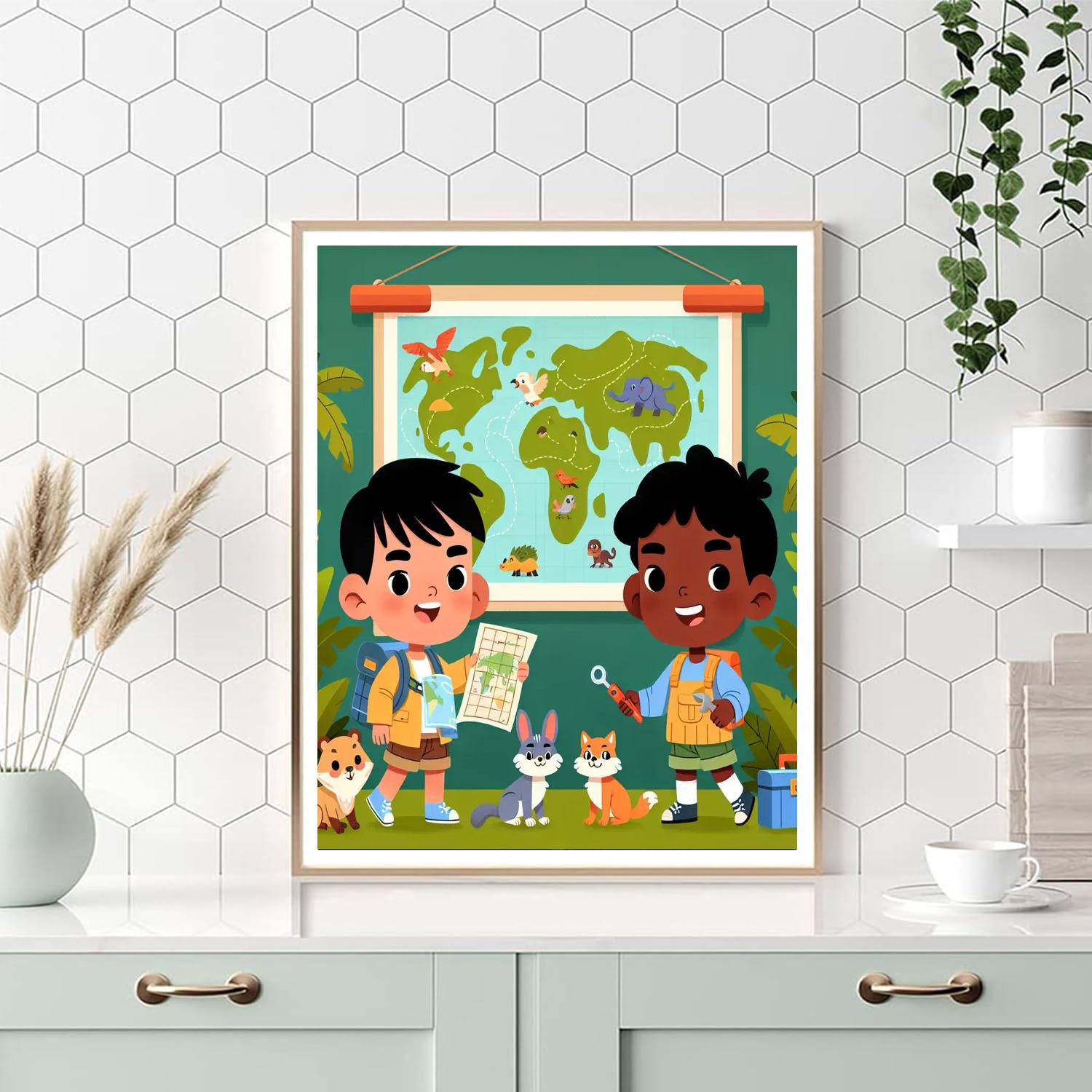 Jungle Explorer Challenge Number Painting