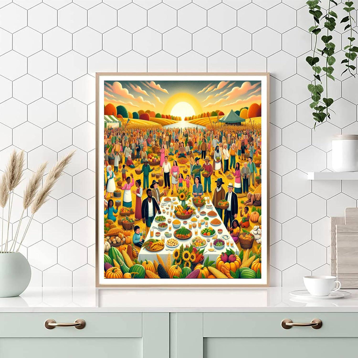 Joyous Harvest Festival Painting By Numbers Kit