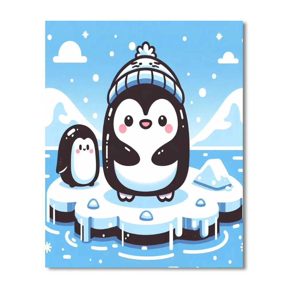 Proud Penguin Paint By Numbers Art