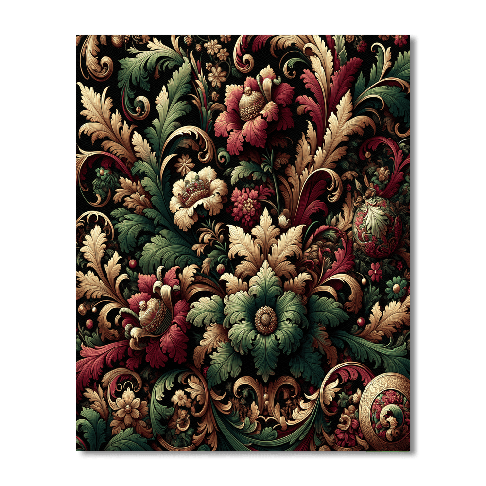 Renaissance Floral Tapestry Paint By Number