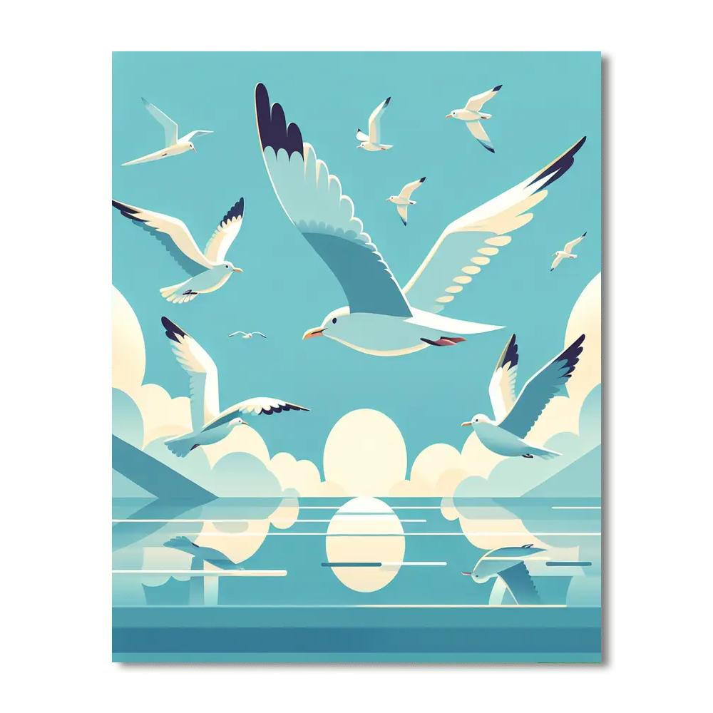 Glorious Gulls Numbered Painting Kits